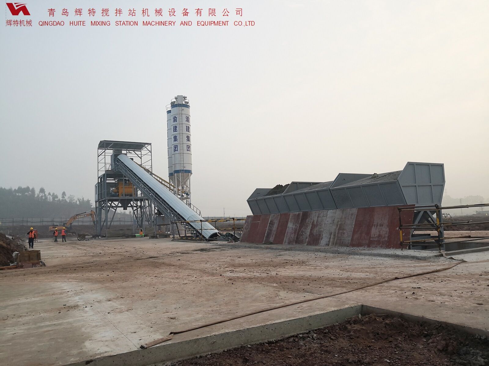 輝特混凝土攪拌站HZS120---整機造型美觀大方 輝特混凝土攪拌站HZS120---整機造型美觀大方