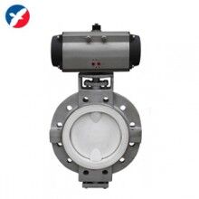 D641F46氣動(dòng)襯氟法蘭蝶閥